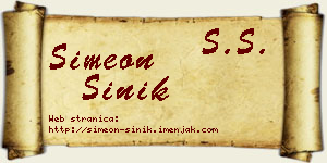 Simeon Šinik vizit kartica
